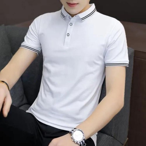 Men's Polo White Color T-Shirts & Short Sleeve |image