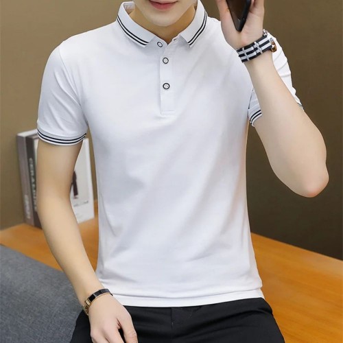Men's Polo White Color T-Shirts & Short Sleeve |image