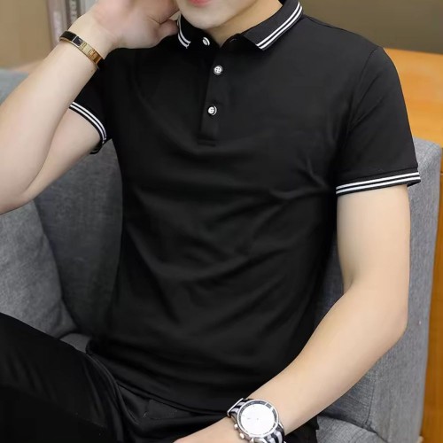Men's Polo Black Color T-Shirts & Short Sleeve |image