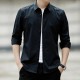 Men Classic Fit Long Sleeve Wrinkle Free Button Shirt - Black |image