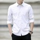 Men Classic Fit Long Sleeve Wrinkle Free Button Shirt - White |image