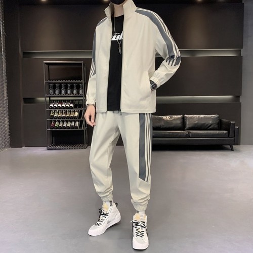 Classic Men's 2-Piece Athletic Tracksuit - White |image