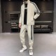 Classic Men's 2-Piece Athletic Tracksuit - White |image