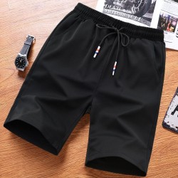 Men's Golf Shorts Stretch Chino Lightweight Half Pants - Black
