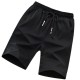 Men's Golf Shorts Stretch Chino Lightweight Half Pants - Black |image