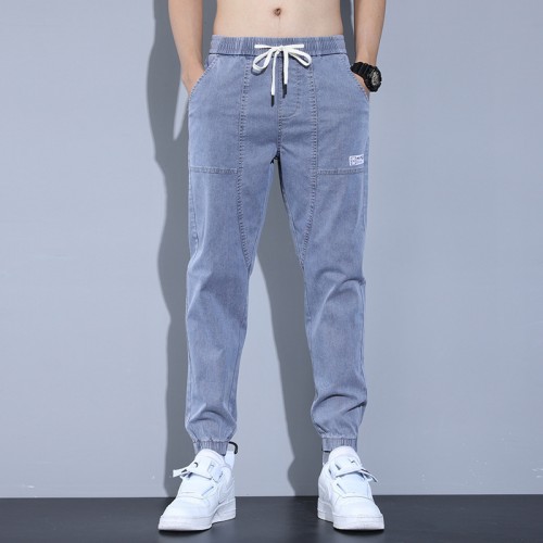 High-Quality Loose Thick Cargo Jogger Pants - Blue |image