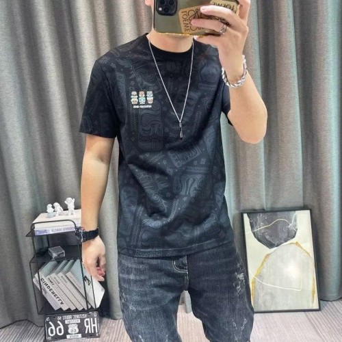Luxury Style Korean Version High-Quality Casual T-Shirt - Black |image