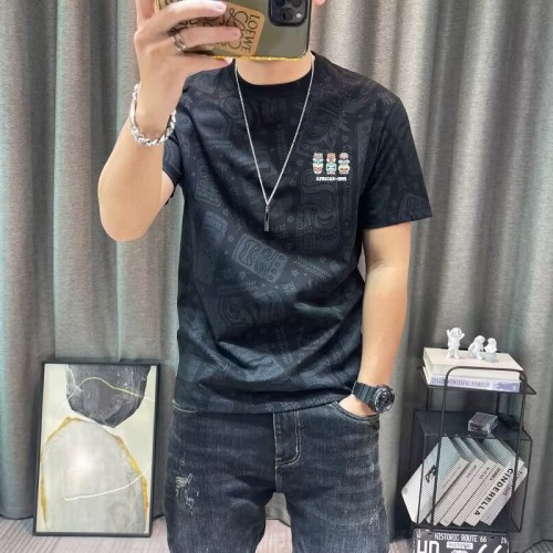 Luxury Style Korean Version High-Quality Casual T-Shirt - Black |image