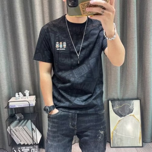Luxury Style Korean Version High-Quality Casual T-Shirt - Black |image