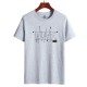 New Korean Style Men's Short-Sleeved Cotton T-Shirt - Grey |image