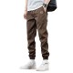Men's Spring Ready Brown Cargo Pants in Breathable Cotton |image