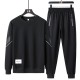 Stylish Men's Tracksuit Casual & Sporty Two-Piece Set - Black |image
