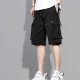 Men's Trendy Cargo Shorts With Multi Pocket - Black |image
