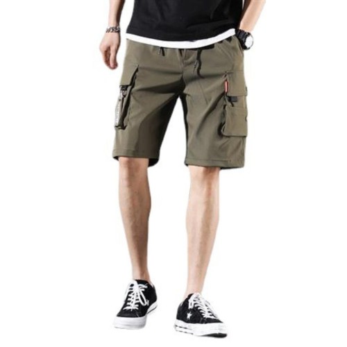 Men's Trendy Cargo Shorts With Multi Pocket - Green |image