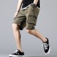 Men's Trendy Cargo Shorts With Multi Pocket - Green |image