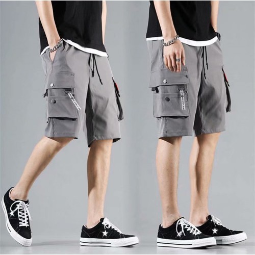 Men's Trendy Cargo Shorts With Multi Pocket - Grey |image
