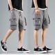 Men's Trendy Cargo Shorts With Multi Pocket - Grey |image