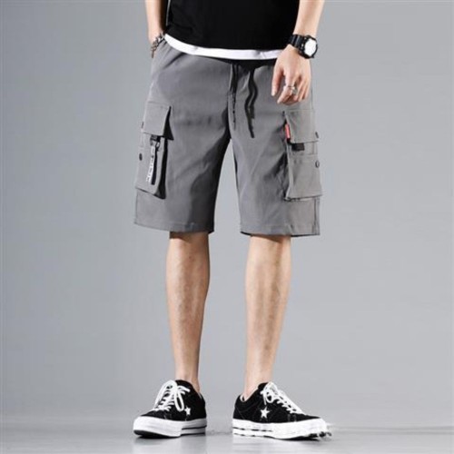 Men's Trendy Cargo Shorts With Multi Pocket - Grey |image