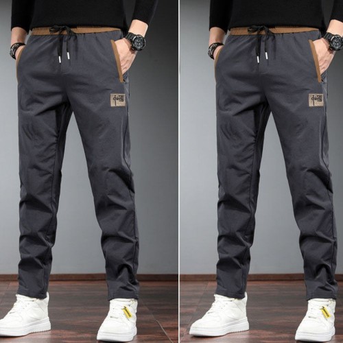 Men's Casual Loose Pencil Pants - Dark Grey |image