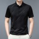 Men's Short Sleeve Striped Polo Shirt - Black |image