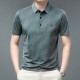 Men's Short Sleeve Striped Polo Shirt - Green 