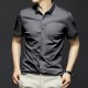  Men's Long Sleeved Business High-End ice silk shirts - Dark Grey |image