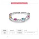 Multicolor Gemstone Bracelet With Sterling Silver And Diamonds - Silver |image