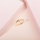14k Gold Plated Open Twist Ring For Women |image