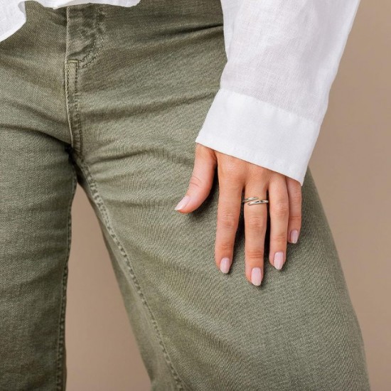 14k Silver Plated Open Twist Ring For Women |image