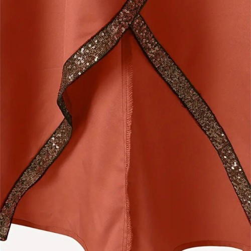 Muslim Women Two Piece Suit Long Sleeved O-Neck Casual Shirt - Red |image