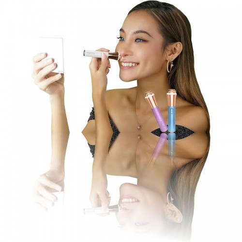 Professional Facial Hair Remover with 18K Gold-Plated Head - White |image