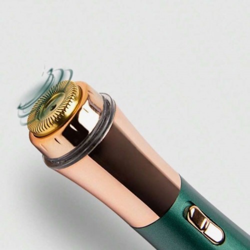 Professional Facial Hair Remover with 18K Gold-Plated Head - Green |image