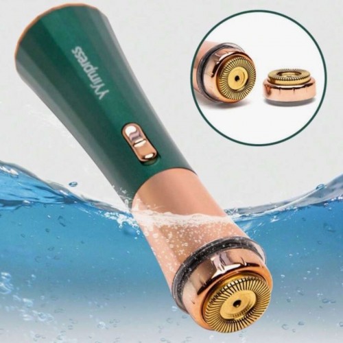 Professional Facial Hair Remover with 18K Gold-Plated Head - Green |image