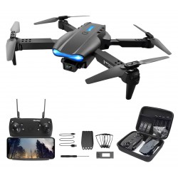 E99 4K Dual Camera Drone with LED Light for Adults Folding Quadcopter Toy with Altitude Hold Headless Mode