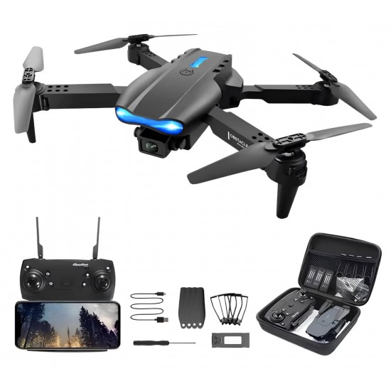 E99 4K Dual Camera Drone with LED Light for Adults Folding Quadcopter Toy with Altitude Hold Headless Mode |image