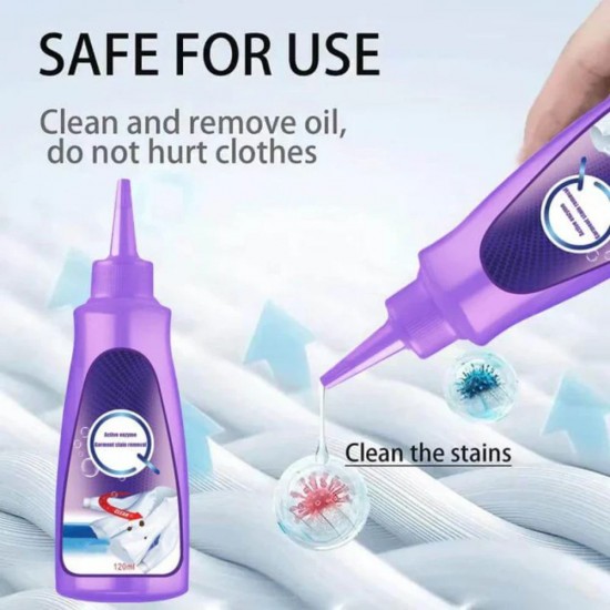 Active Enzyme Laundry Stain Remover 120ml Stubborn Stains Cleaner |image