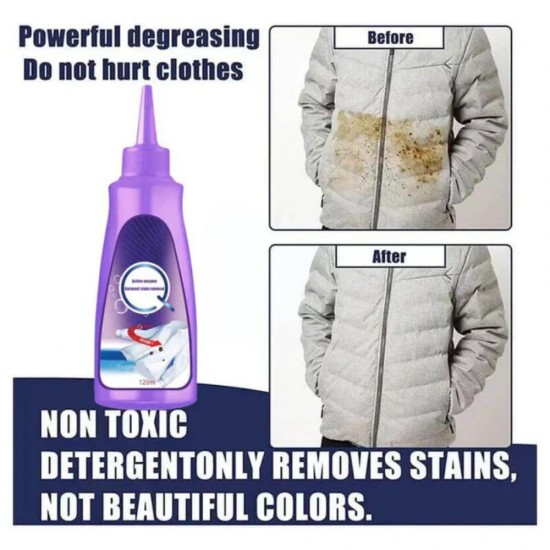 Active Enzyme Laundry Stain Remover 120ml Stubborn Stains Cleaner |image