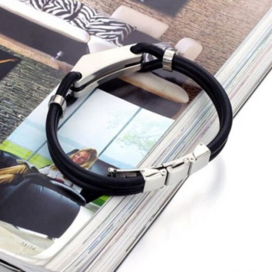 Handmade Titanium Steel Silicon Fashion Bracelet |image