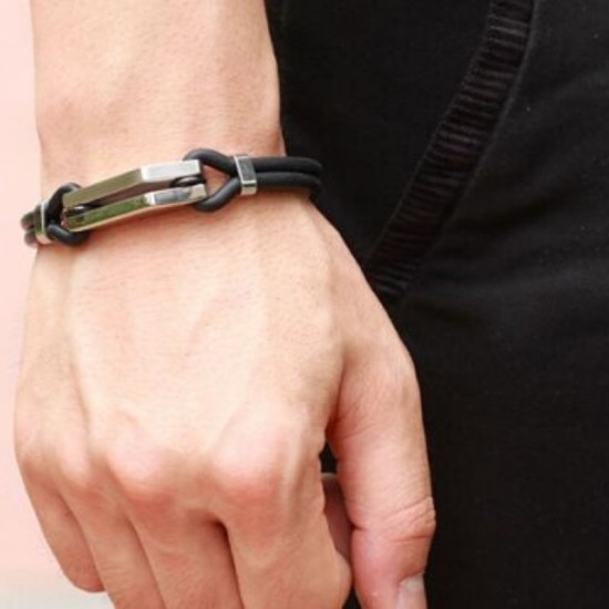 Handmade Titanium Steel Silicon Fashion Bracelet |image