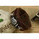 Handmade Brown Leather Fashion Bracelet |image
