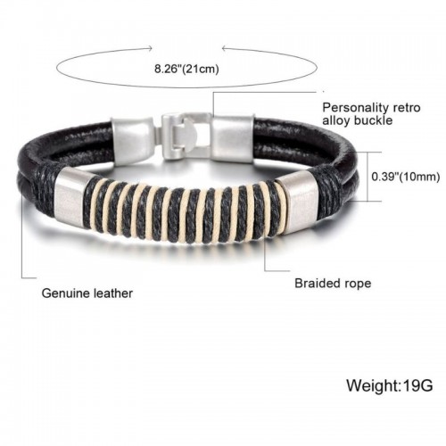 Handmade Silver Buckle Silicone Fashion Bracelet image