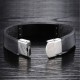 Crystal Beads Designed Leather Men Bracelet |image