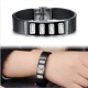 Crystal Beads Designed Leather Men Bracelet |image