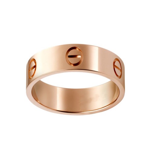 Women's Love Design Cartier Style Rose Gold Color Titanium Steel Ring |image