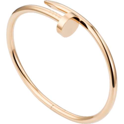 Women's Nail Style Rose Gold Color Titanium Steel Bracelet |image