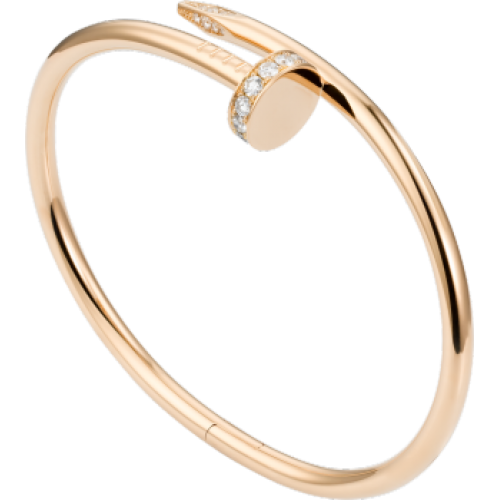 Diamond Nail Style Rose Gold Color Titanium Steel Bracelet |image