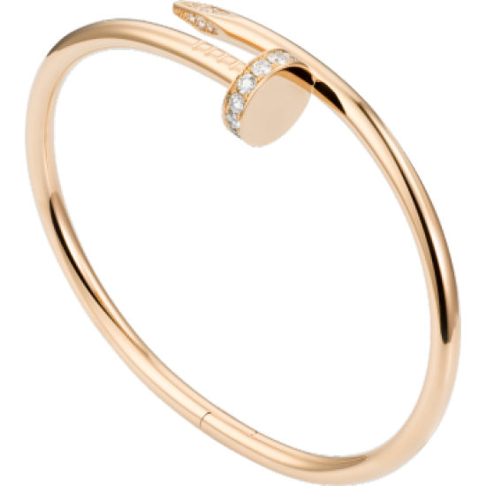 Showing image for Women's Diamond Nail Style Rose Gold Color Titanium Steel Bracelet CCB-10 Diamond Nail Style Rose Gold Color Titanium Steel Bracelet |image