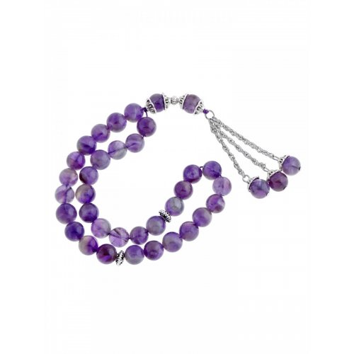 Showing image for Masbaha Unisex Natural Amethyst Gemstone Prayer Beads ANM-18 Masbaha Unisex Natural Amethyst Gemstone Prayer Beads ANM-18 image