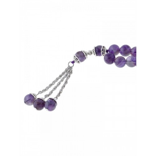Showing image for Masbaha Unisex Natural Amethyst Gemstone Prayer Beads ANM-18 Masbaha Unisex Natural Amethyst Gemstone Prayer Beads ANM-18 image