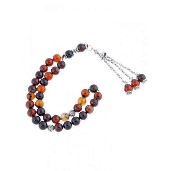 Masbaha Unisex Genuine Agate Prayer Beads ANM-19 image